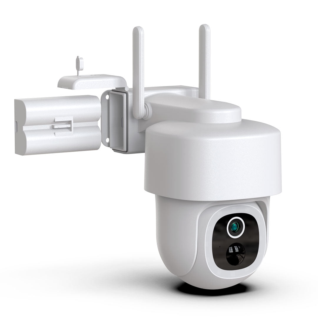 DIMAX G119 Cámara de Seguridad WiFi 4MP PT 360º Exterior con Panel Solar