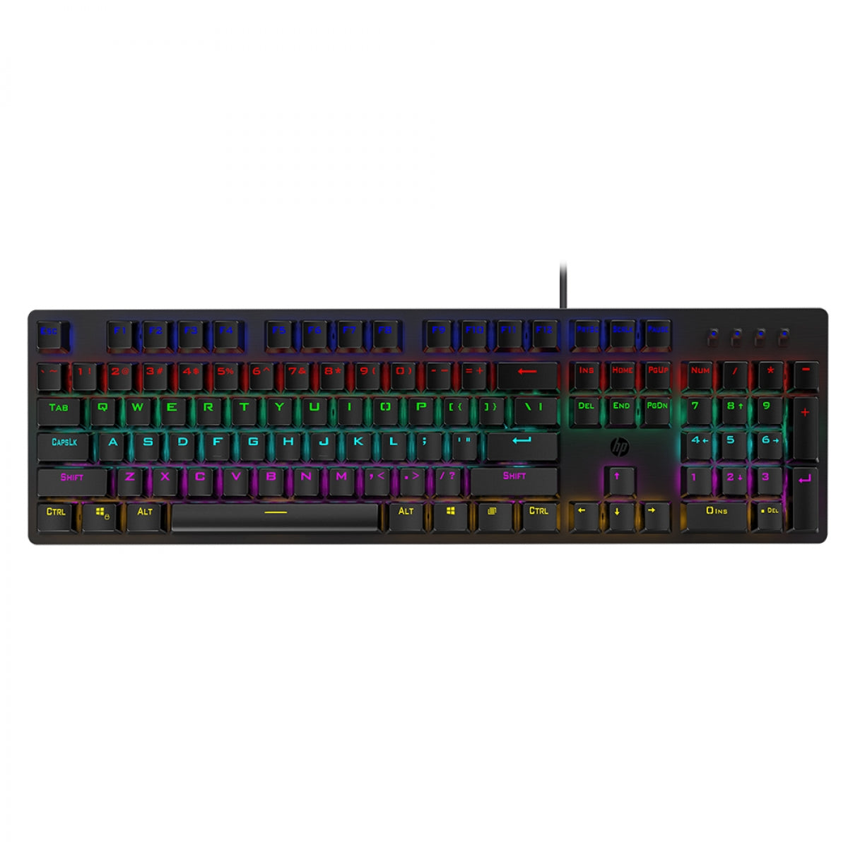 HP GK100 Teclado mecánico, retroiluminado con 105 botones