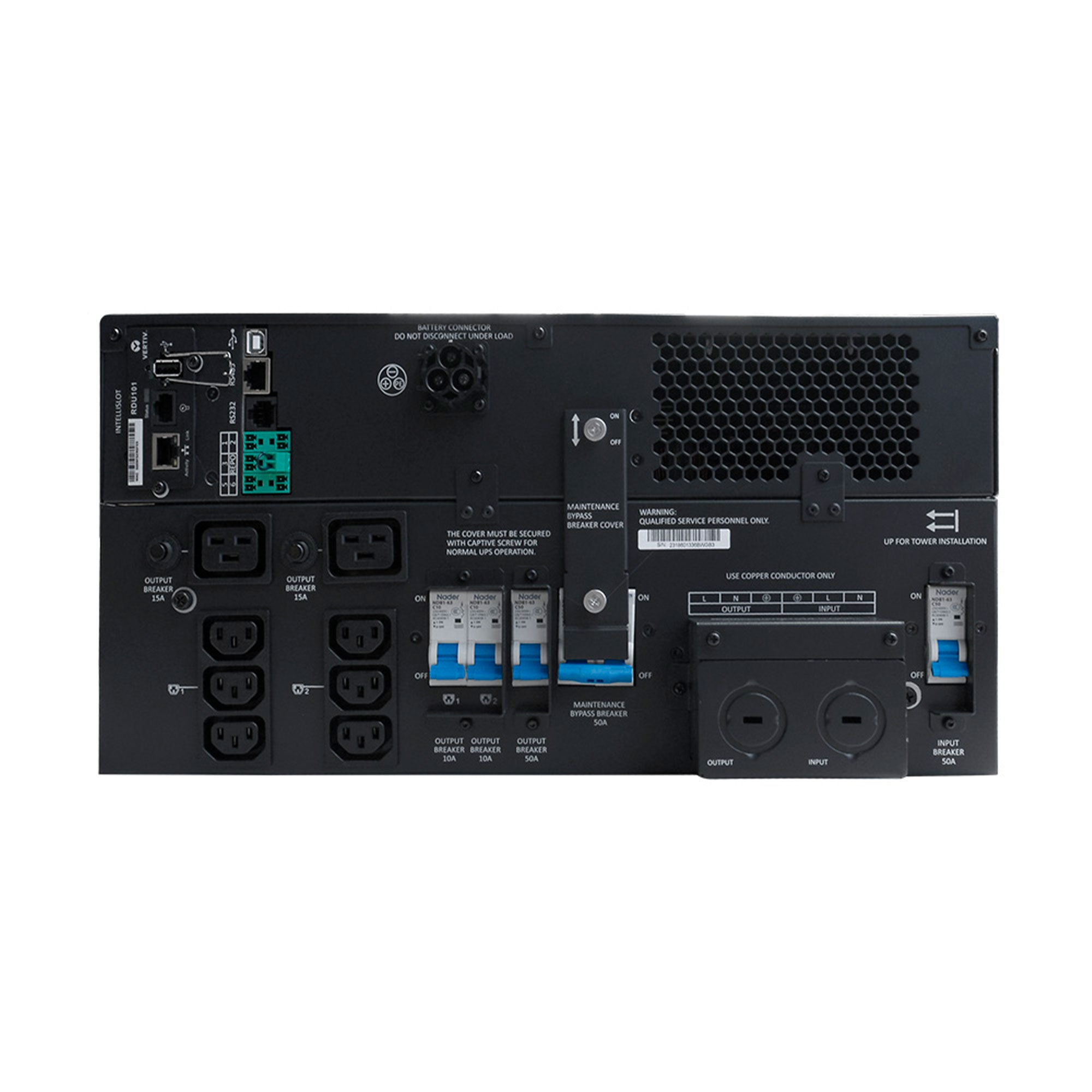 VERTIV GXT5-6000IRT5UXLN UPS 6000VA 6000W Online Monofásico 230V + RDU101 + Bypass