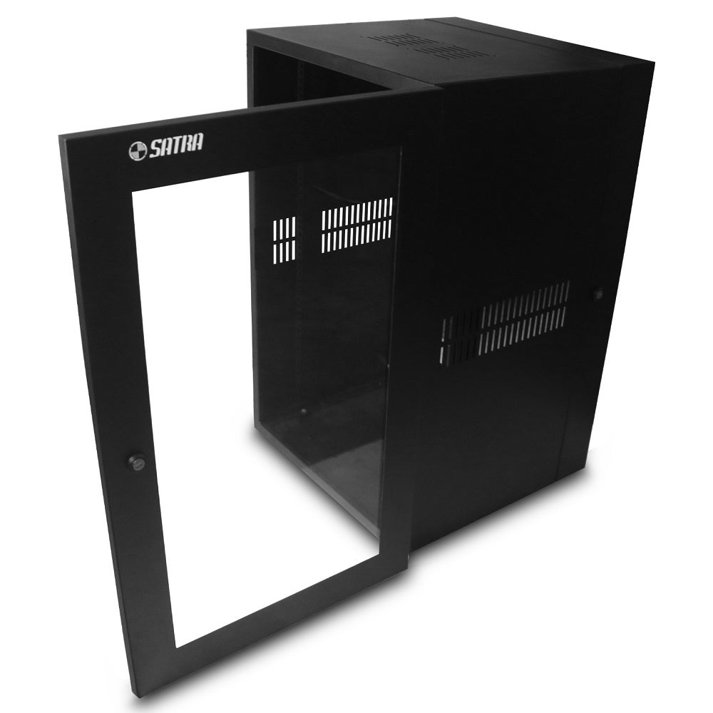SATRA 1102180001 Gabinete de Pared 18RU Puerta de Acrílico 87x53x53cm