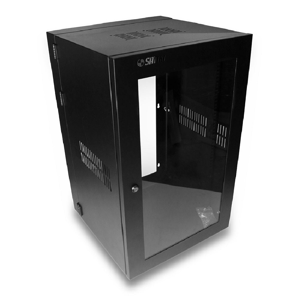 SATRA 1102180001 Gabinete de Pared 18RU Puerta de Acrílico 87x53x53cm