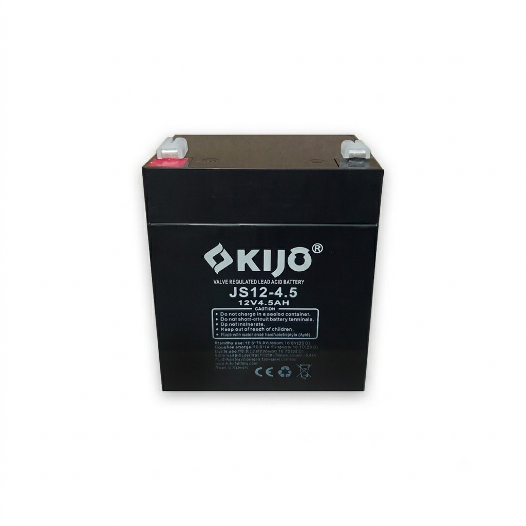 KIJO JS12-4.5AH Bateria 12V-4.5AH Seca AGM para UPS y Paneles Solares 9x7x10.1cm