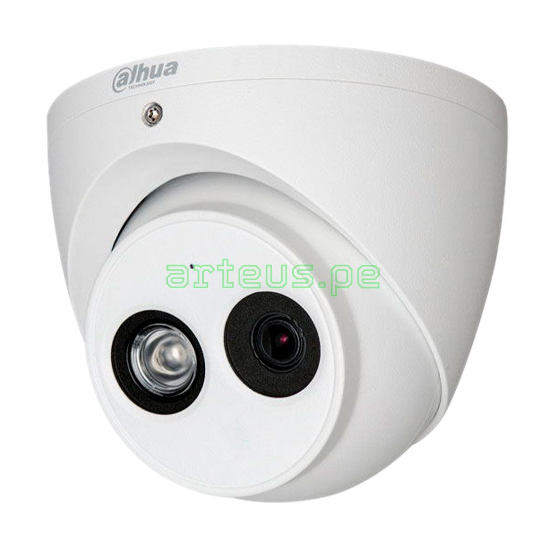 DAHUA HAC-HDW1200EM-(A) Cámara de Seguridad Analógica 2MP Full HD, 2.8mm IR 50m, IP67, Micrófono