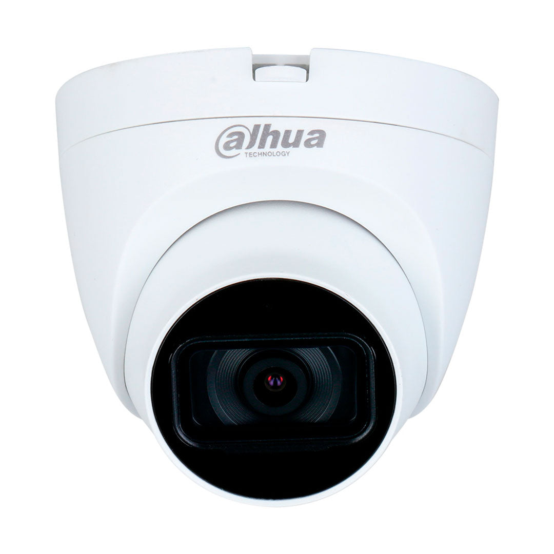 Cámara de seguridad tipo domo blanca Dahua para videovigilancia y monitoreo de seguridad