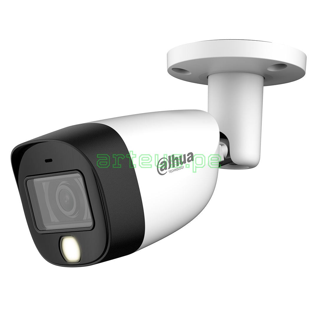 DAHUA HAC-HFW1200CM-IL-A Cámara Tubo Exterior de Metal 2MP con Doble Luz y Foco Fijo HDCVI