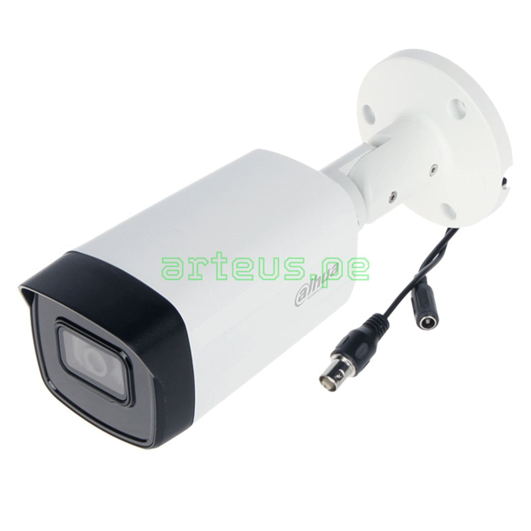 Cámara de seguridad tipo bala blanca para videovigilancia con conectores de cableado