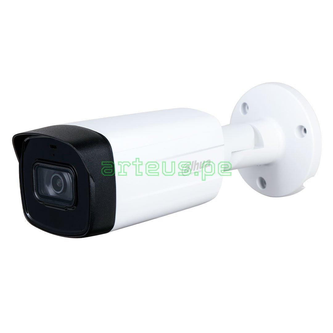 Cámara de vigilancia tipo bala color blanco para seguridad electrónica, montaje en pared.