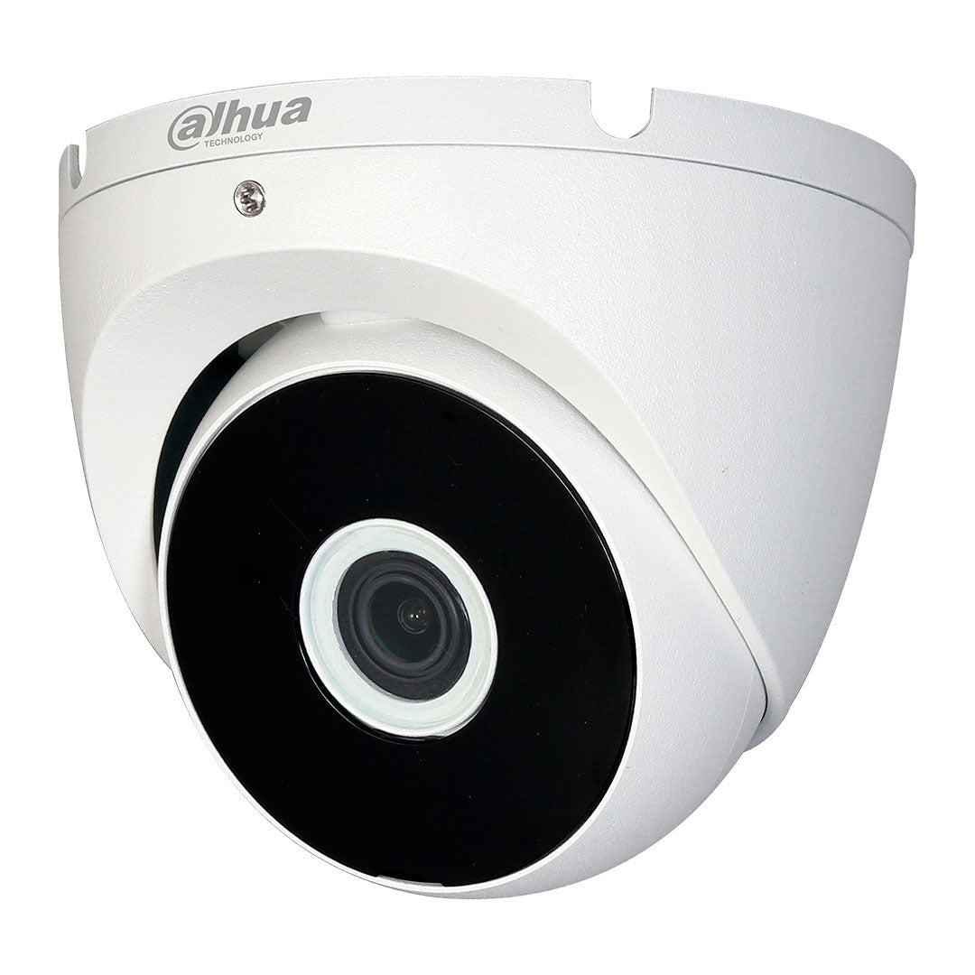 Cámara de seguridad tipo domo blanca para videovigilancia y monitoreo