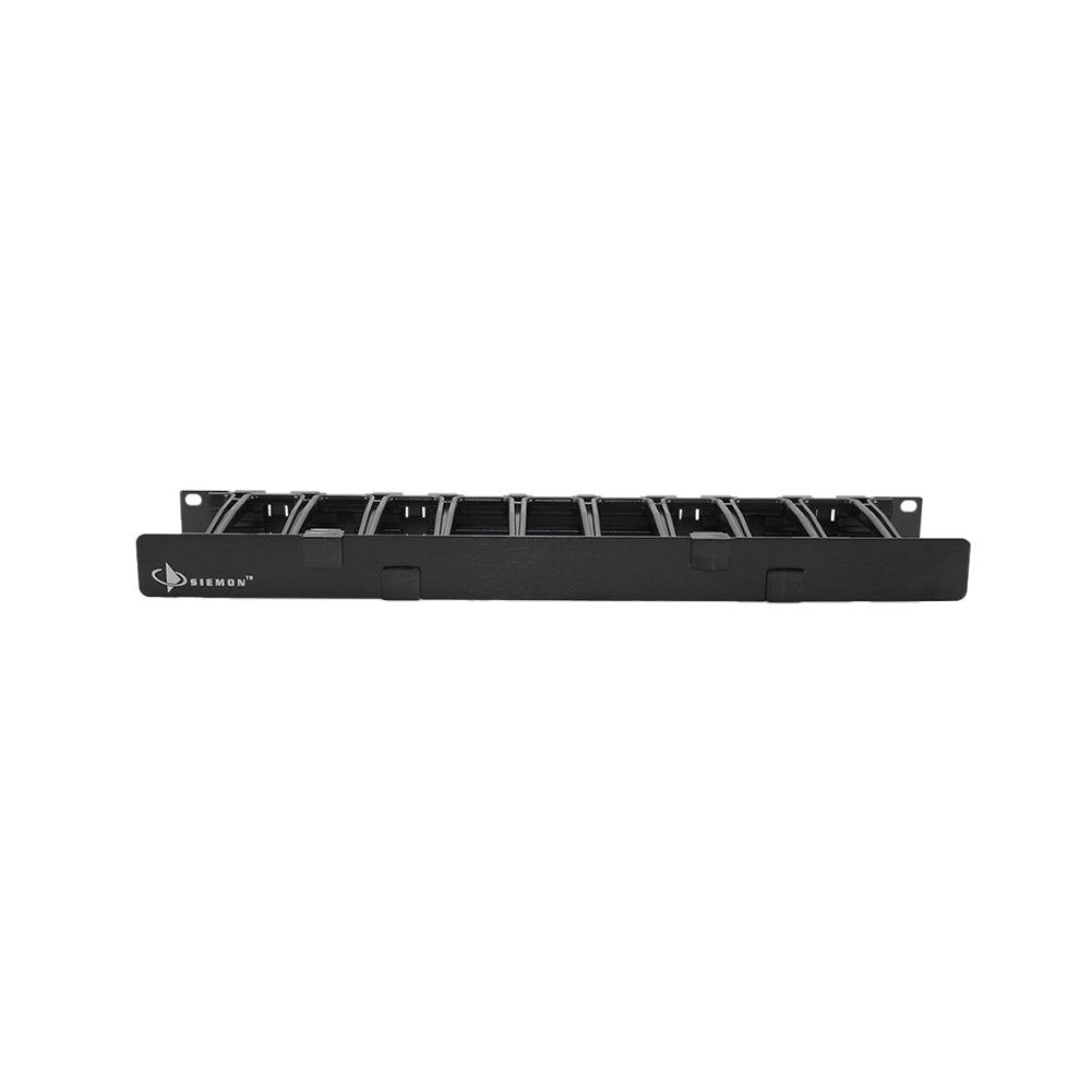 SIEMON HCM-4-1U Ordenador de Cables, Horizontal Frontal 1 RU, 101mm de fondo.