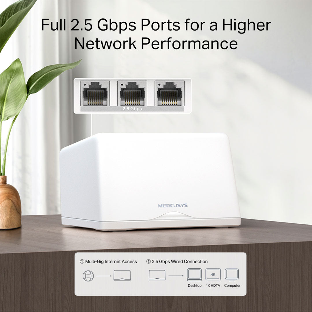 MERCUSYS HALO H47BE 2-Pack Sistema WiFi 7 Mesh TriBanda BE9300