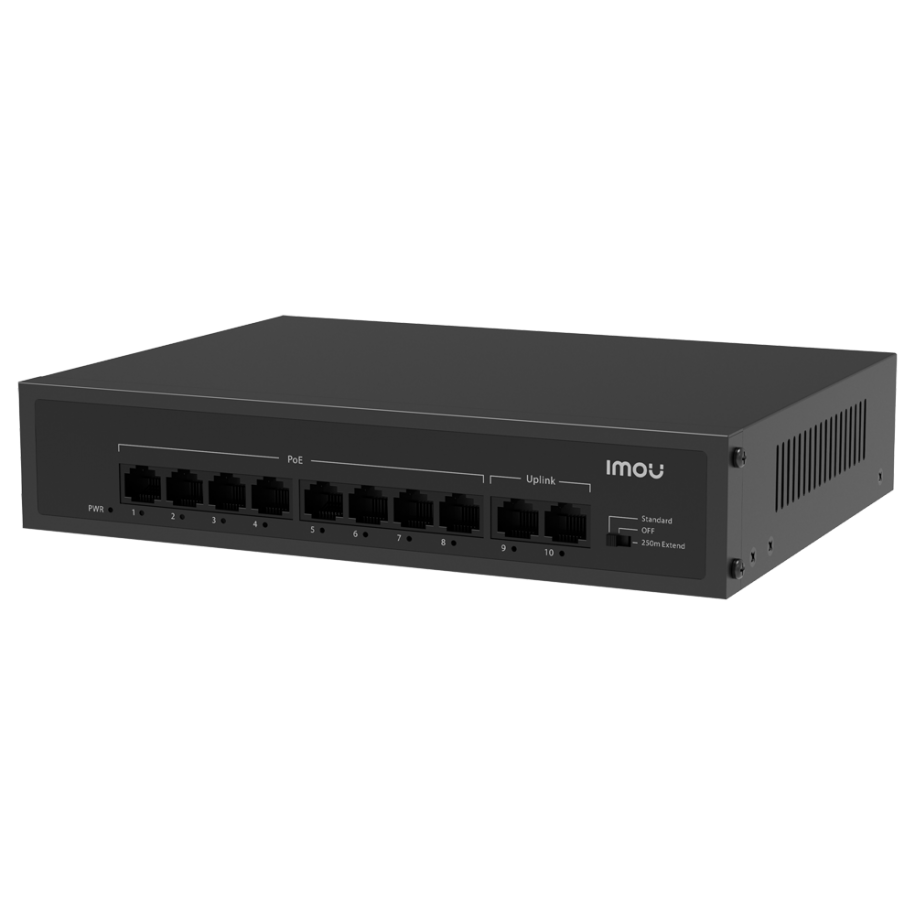 IMOU SF110P Switch 10 Puertos Gigabit 8P PoE 2 Uplink 65W
