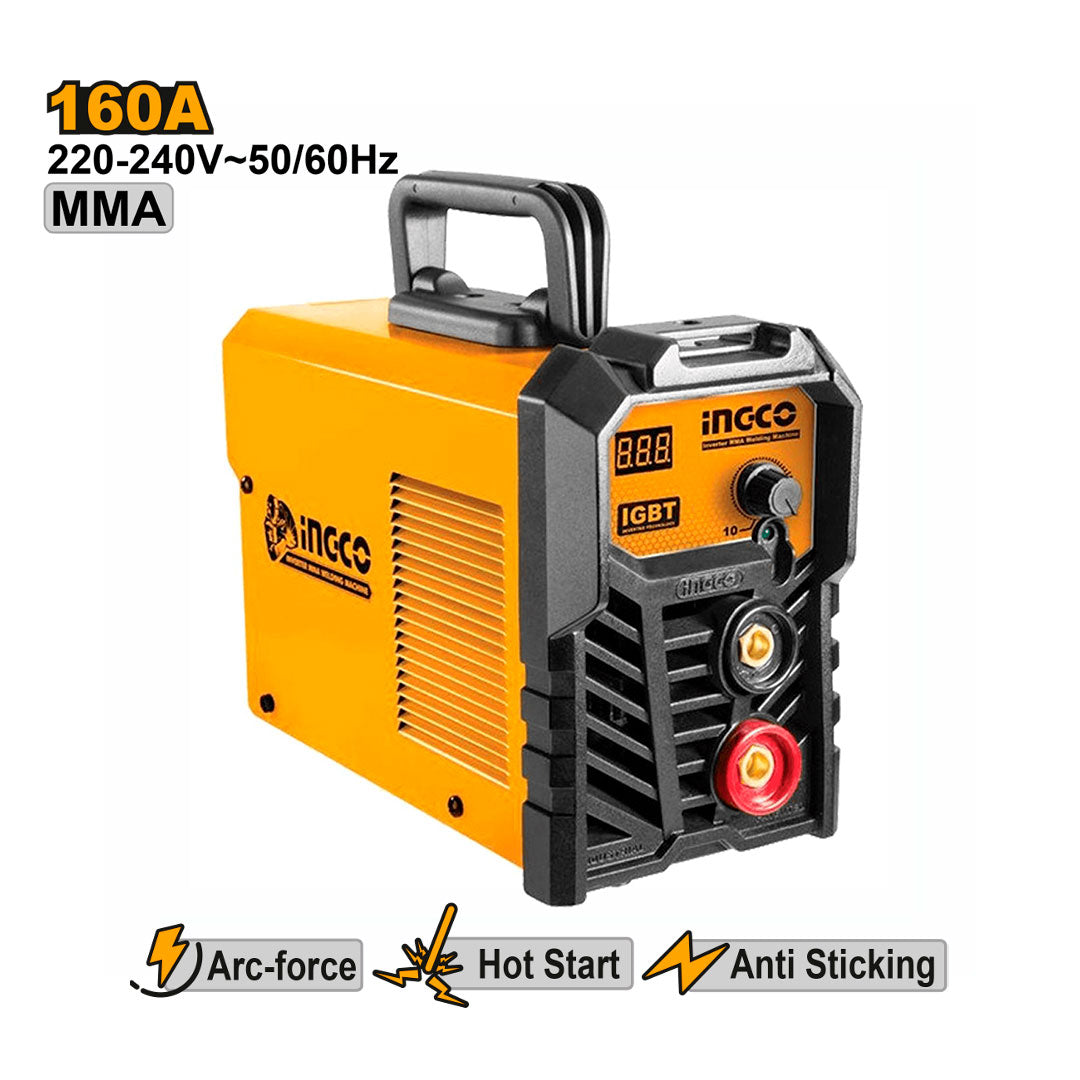 INGCO ING-MMA1602 Soldadora Inverter 160A. 220-240v + accesorios