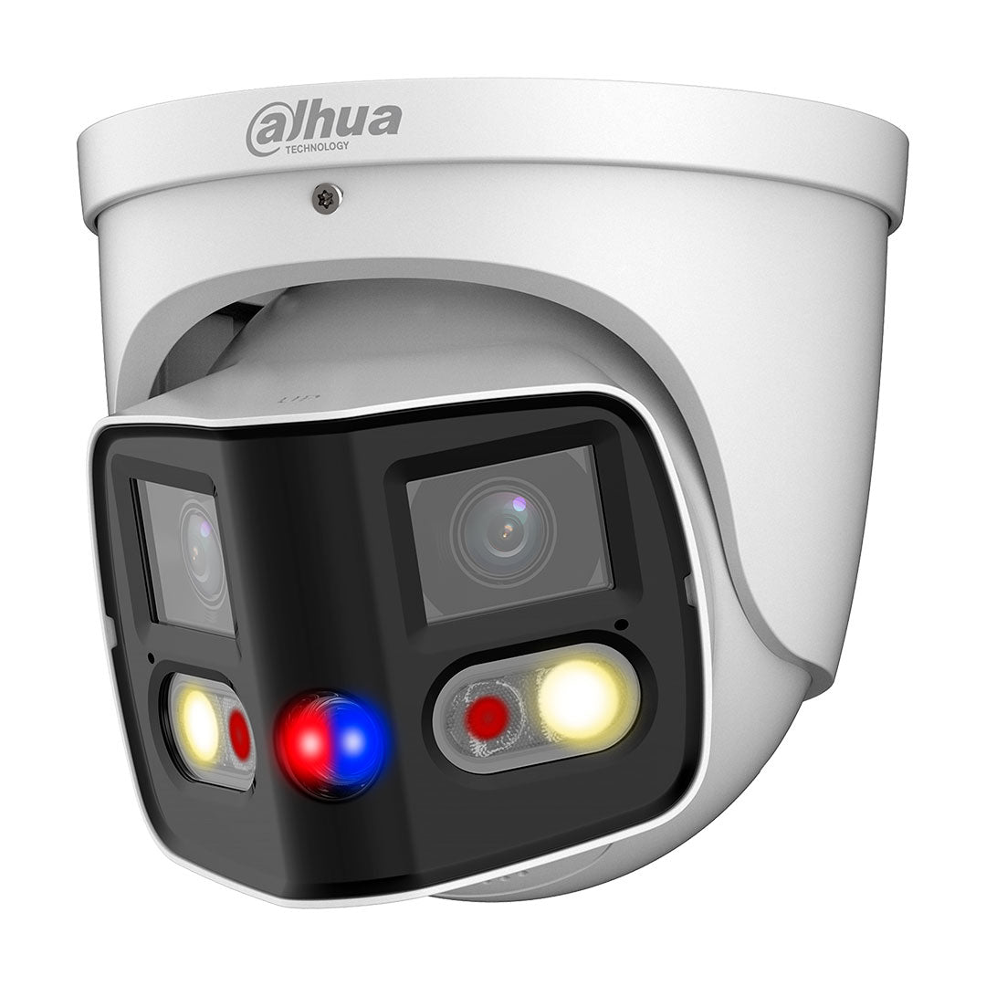 DAHUA IPC-PDW3849-A180-AS-PV Cámara de red WizSense con foco fijo y empalme Duo TiOC de 2 x 4 MP