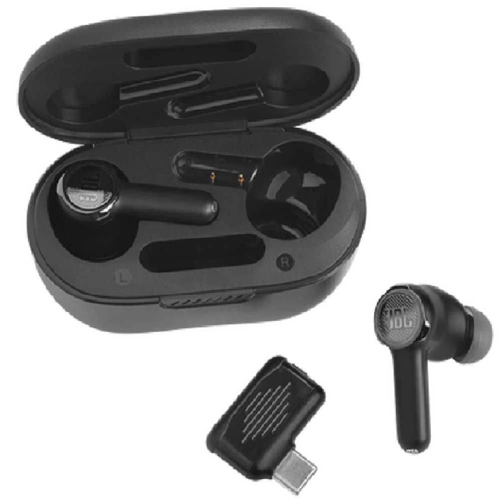 JBL QUANTUM TWS, Auricular de Botón Inalámbrico BT para Computadoras/Tablet Negro - JBLQUANTUMTWSBLKAM