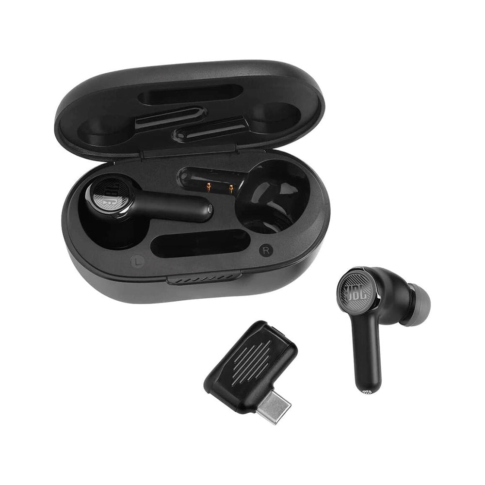 JBL QUANTUM TWS, Auricular de Botón Inalámbrico BT para Computadoras/Tablet Negro - JBLQUANTUMTWSBLKAM