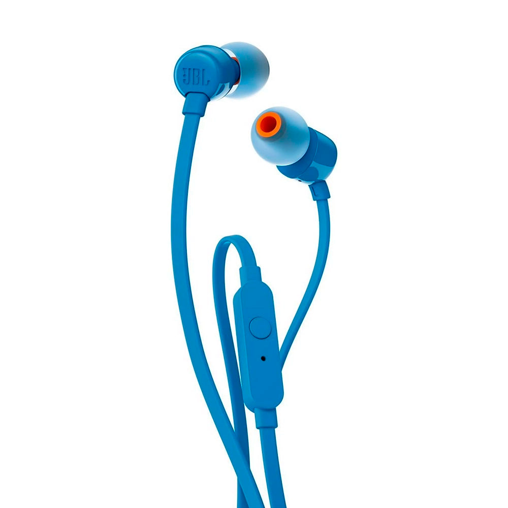 JBL TUNE110, Audífono de Botón con Mic Azul - JBLT110BLUAM