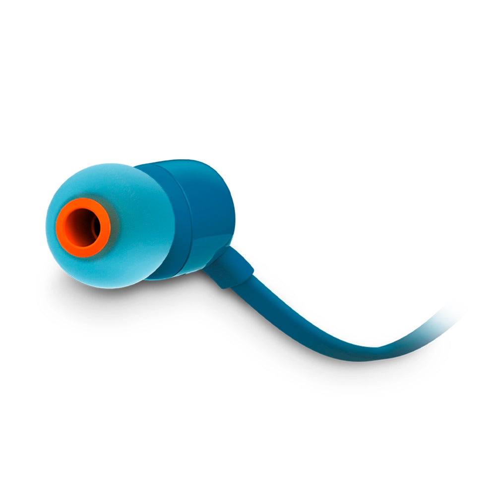 JBL TUNE110, Audífono de Botón con Mic Azul - JBLT110BLUAM