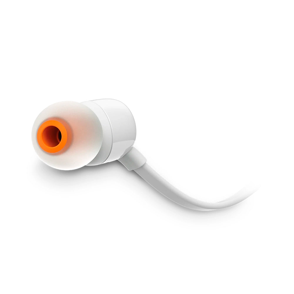 JBL TUNE110 Audífono de Botón micrófono con cable blanco JBLT110WHTAM