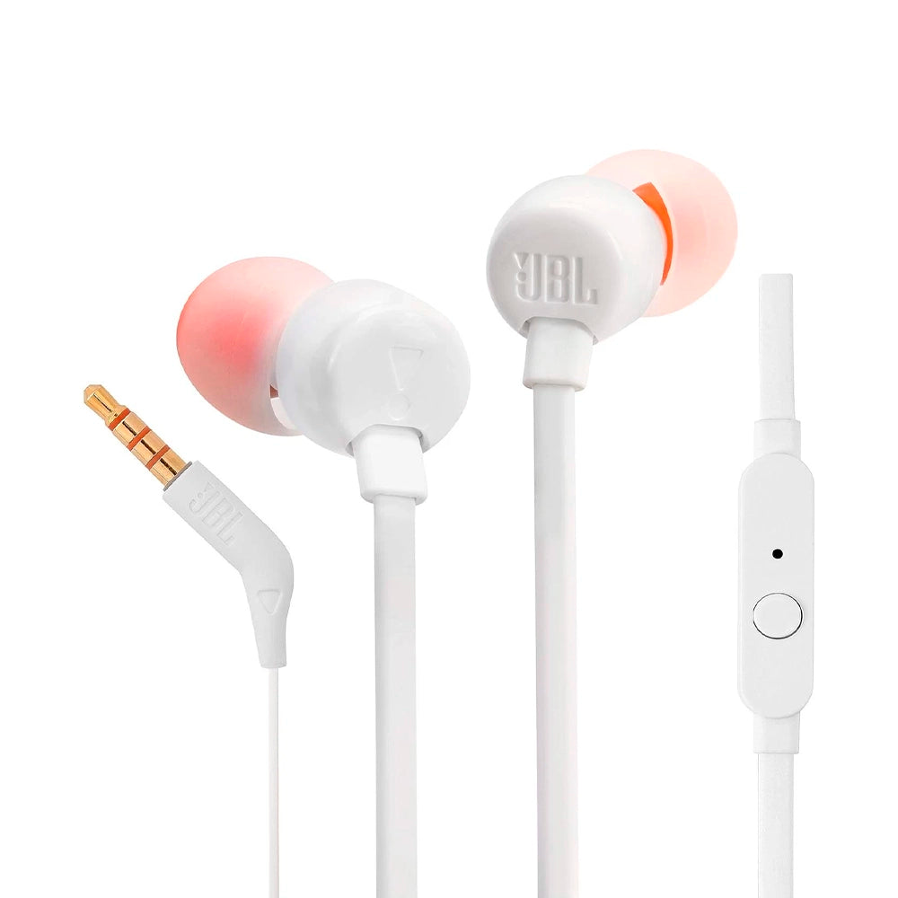 JBL TUNE110 Audífono de Botón micrófono con cable blanco JBLT110WHTAM