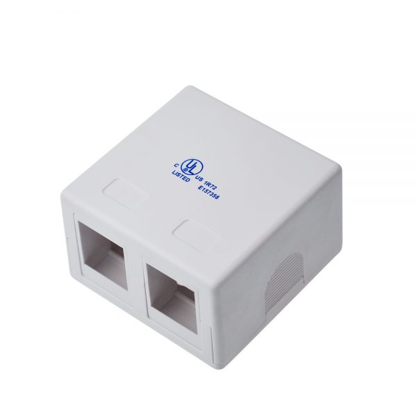 DIXON JE302/WH Roseta adosable 2 Puertos blanco