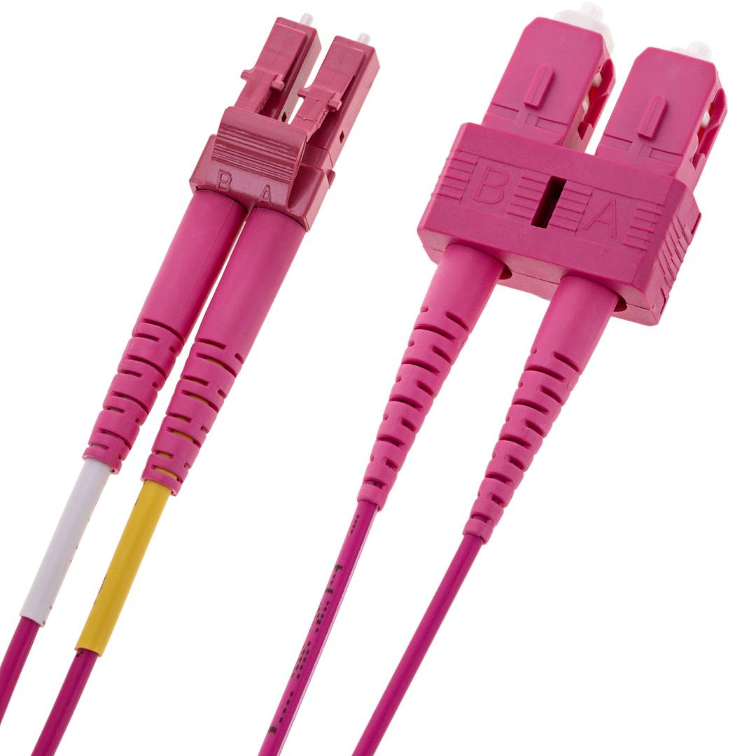 MMC JLCSC3DMUL50OM4 Jumper Patch Cord de Fibra Optica LC-SC UPC Duplex Multimodo OM4 LSZH 3m