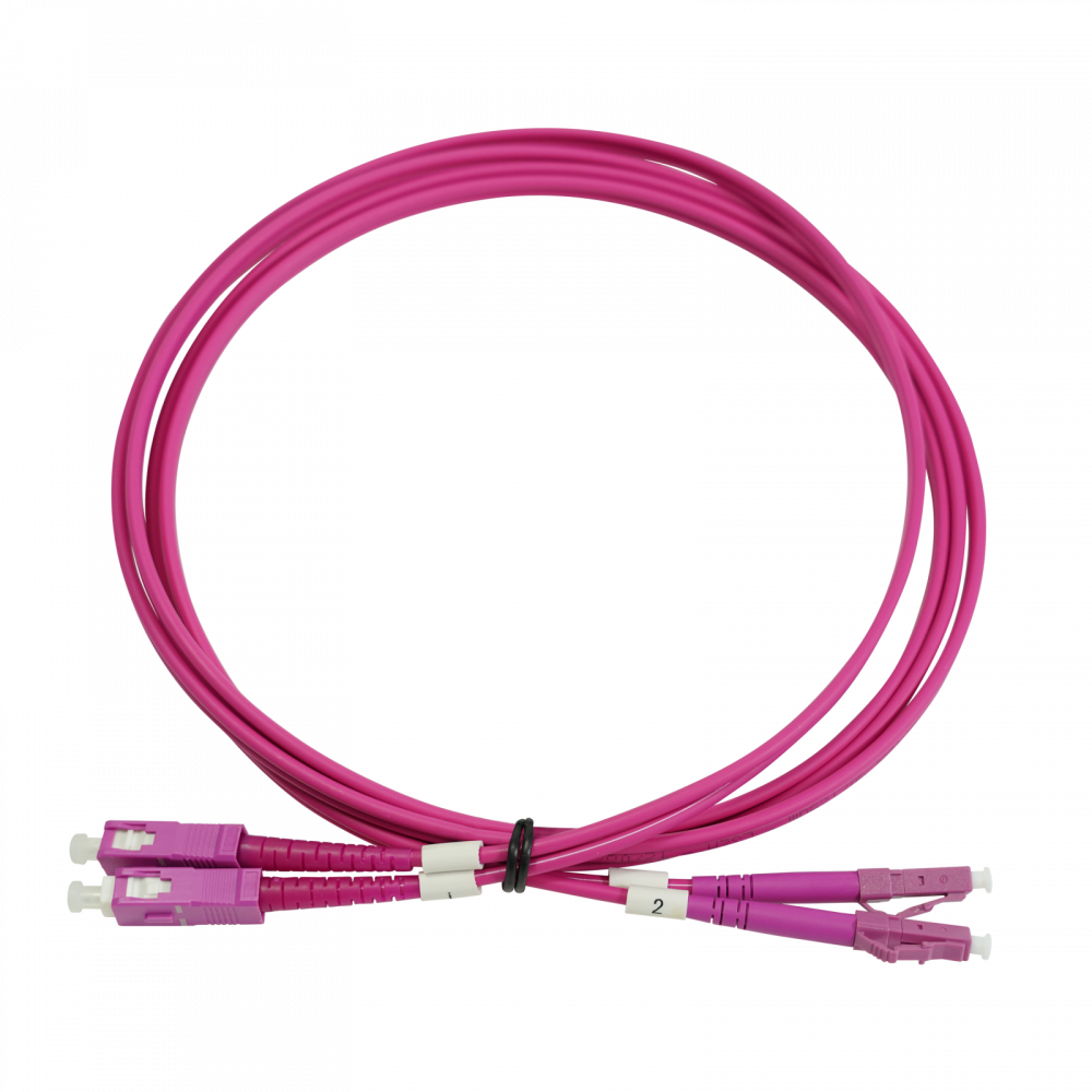 MMC JLCSC3DMUL50OM4 Jumper Patch Cord de Fibra Optica LC-SC UPC Duplex Multimodo OM4 LSZH 3m