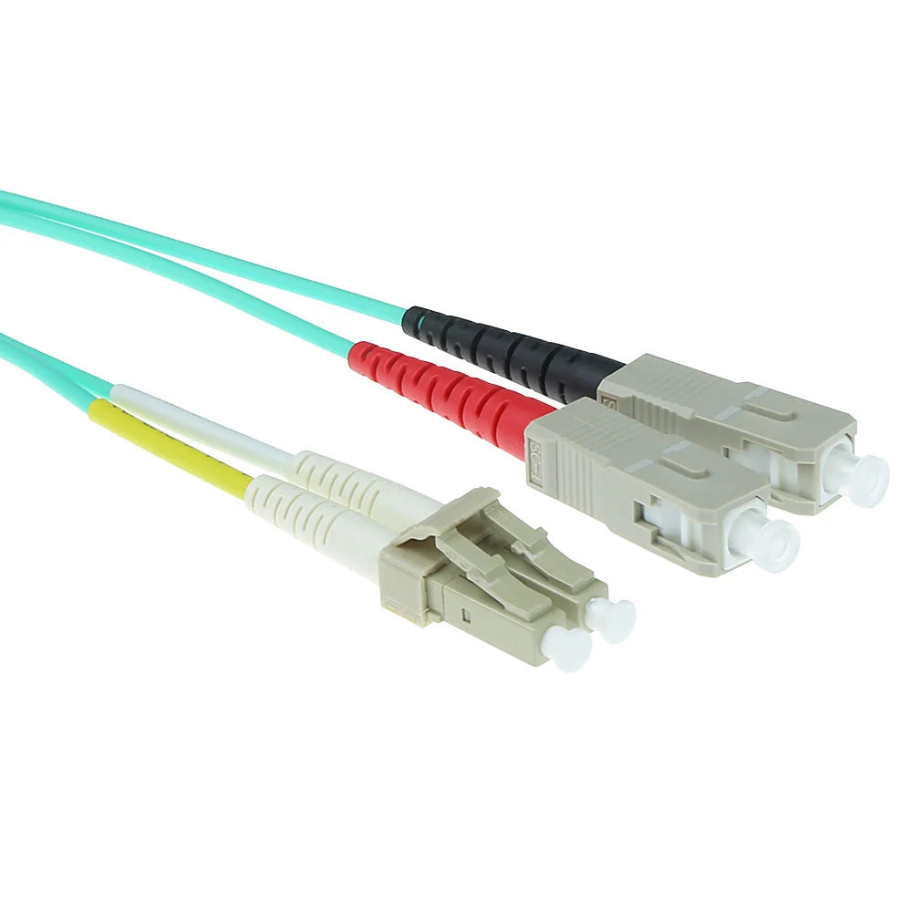 MMC JLCSC10DMUL50 Jumper Patch Cord de Fibra Optica LC-SC UPC Duplex Multimodo OM3 LSZH 10m