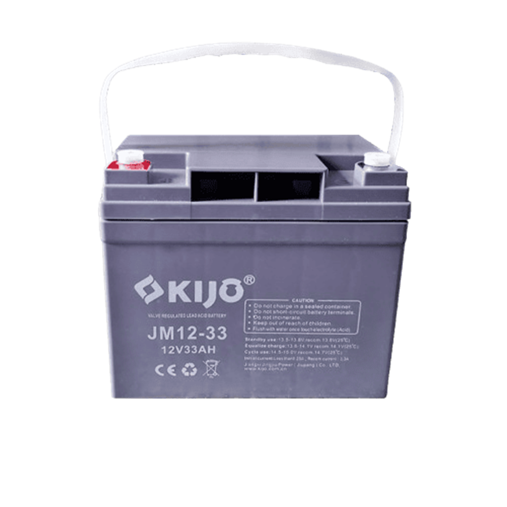 KIJO JM12-33AH Bateria 12V -33AH AGM de Ciclo Profundo para UPS y Paneles Solares 19.5x13x16.7cm