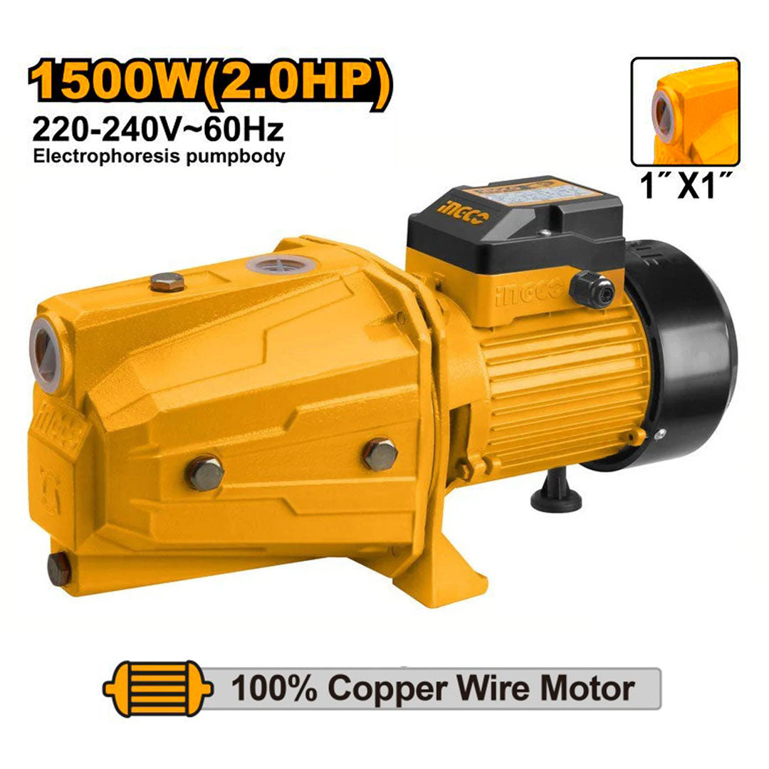 INGCO JP15008-5 Bomba de agua Autocebante 1x1. 2hp