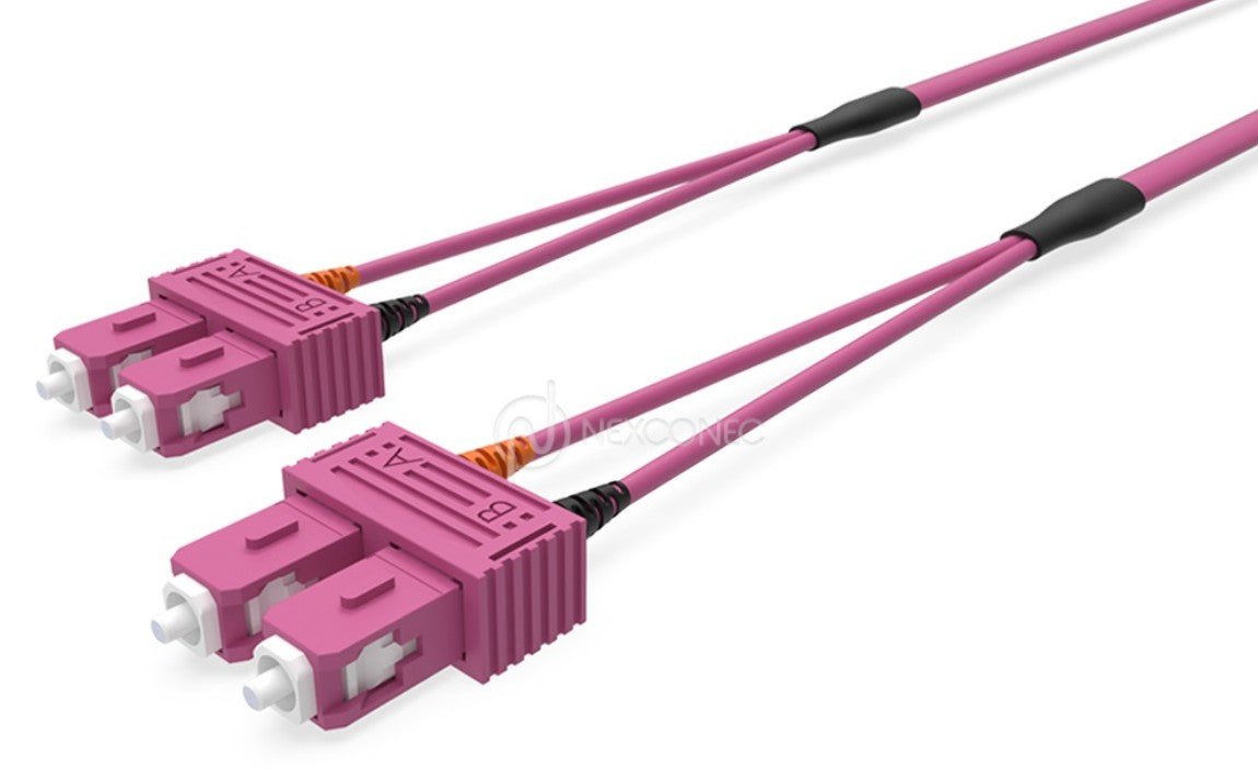 MMC JSCSC10DMUL50OM4 Jumper Patch Cord de Fibra Optica SC-SC UPC Duplex Multimodo OM4 LSZH 10m