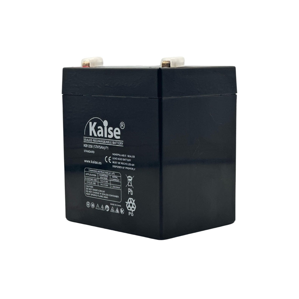 KAISE KB1250E Batería Seca 12V 5Ah AGM recargable para UPS SAI, Multiuso