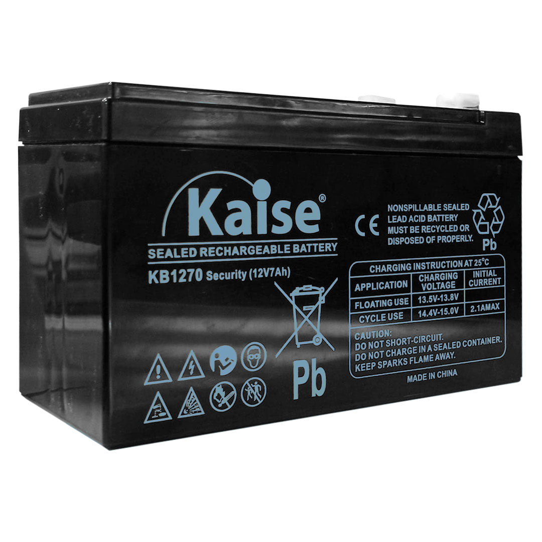 KAISE KB1270E Batería Seca 12V 7Ah AGM recargable para UPS SAI Multiuso