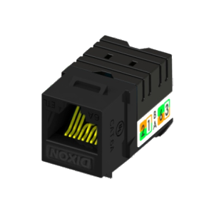 DIXON KJ38-C6A-US/BKN Jack RJ45 Cat 6A negro de poncheo