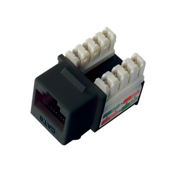 DIXON KJ8-C6-US/BKN Jack RJ45 Cat 6 de poncheo negro
