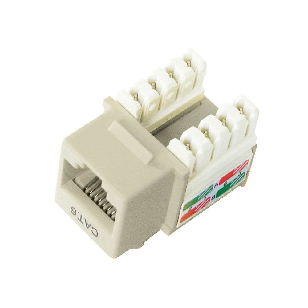 DIXON KJ8-C6-US/WHN Jack RJ45 Cat 6 de poncheo blanco