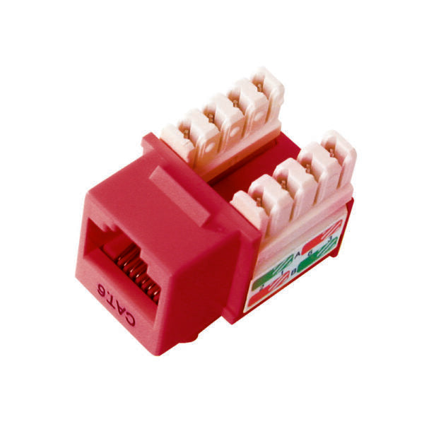 DIXON KJ8-C6-US/RDN Jack RJ45 Cat 6 de poncheo rojo