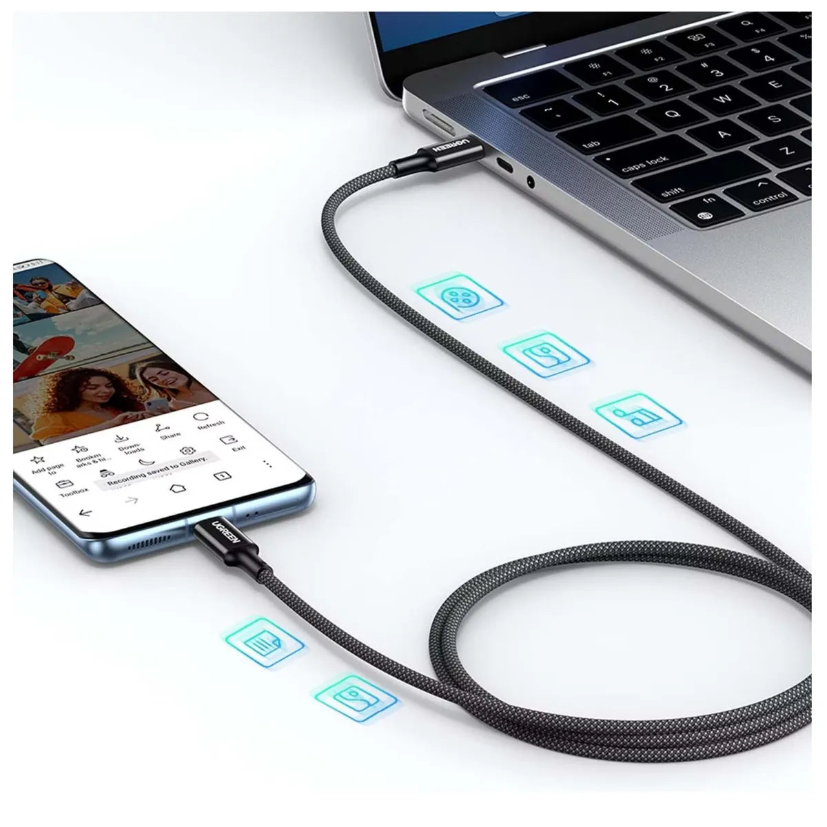 UGREEN L501 65245 Cable USB-C a USB-C 3A Max 2m