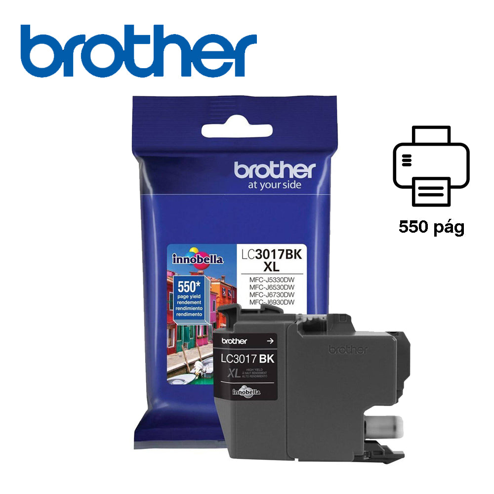 BROTHER LC3017BK Cartucho de Tinta Color Negro 550 Paginas