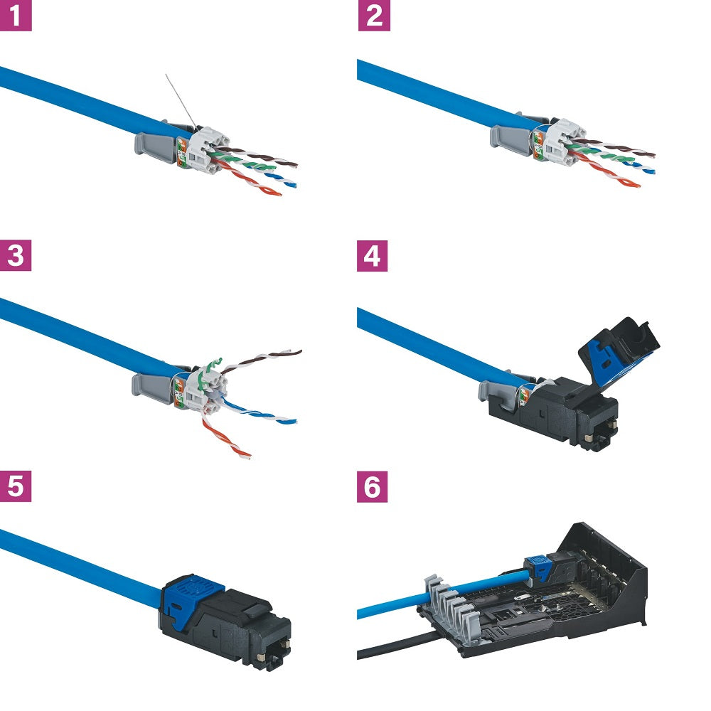 LEGRAND 033763 Jack RJ45 CAT6 UTP para patch panel LCS3