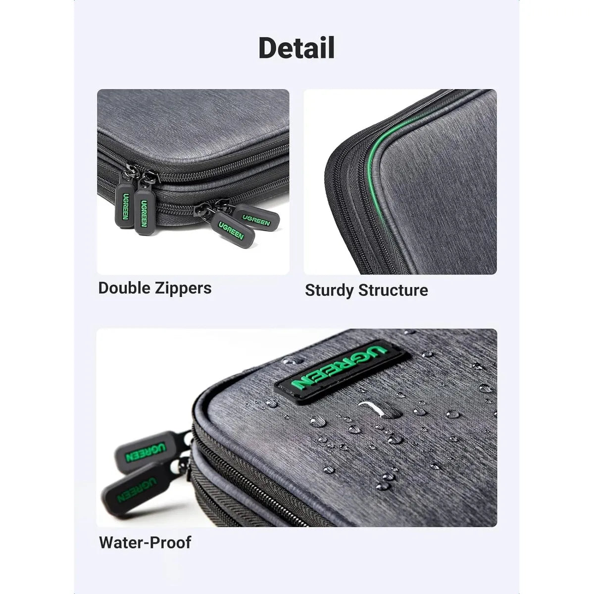 UGREEN LP139 50147 Estuche Impermeable Ugreen Organizador Portátil Cables