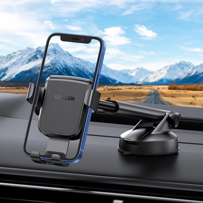 UGREEN LP200 60990B Soporte de Celular para Auto con Ventosa y Sistema de Sujeción por Gravedad