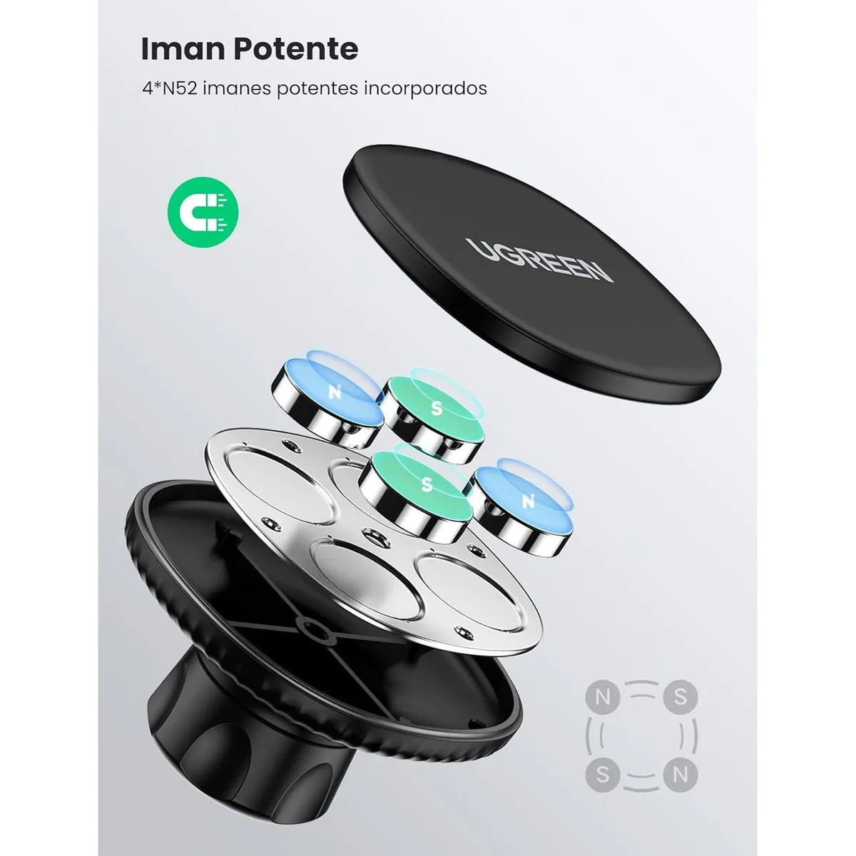 UGREEN LP292 80785 Soporte de Celular Magnético para Auto
