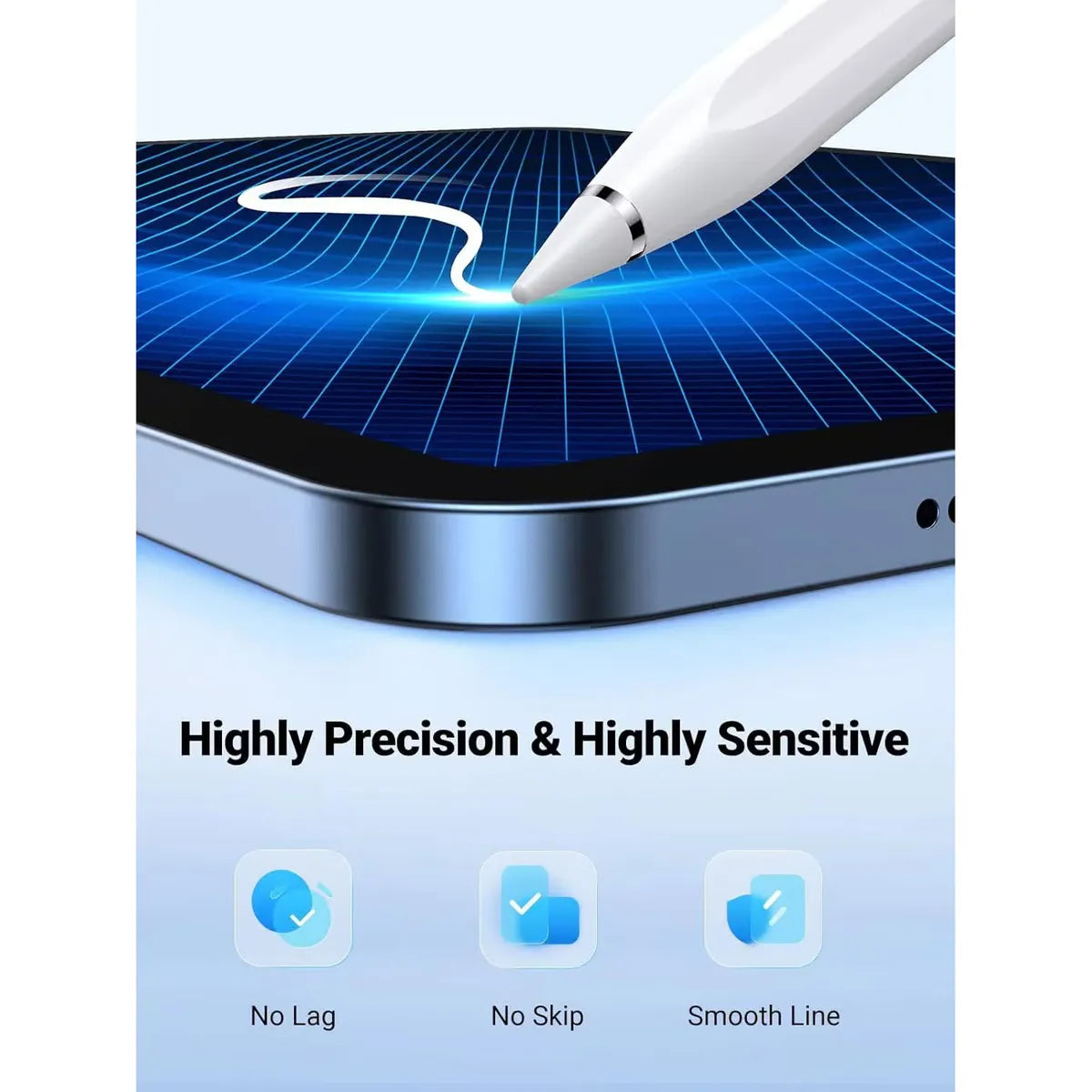 UGREEN LP452S 90915 Lapiz Tactil Smart Stylus para iPad Blanco