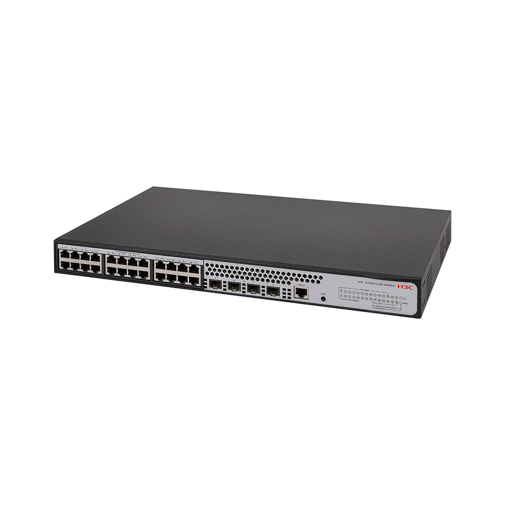 H3C S1850V2-28P-HPWR-EI Switch Ethernet L2 24 Puertos Gigabit PoE+ 370W + 4 Puertos SFP