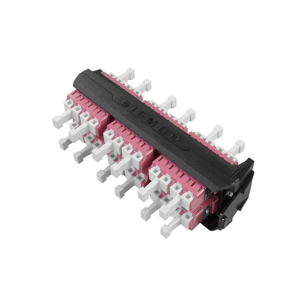 SIEMON LVA24-LCE-BC-A Panel FO LightVerse, con 24 Acopladores LC OM4.