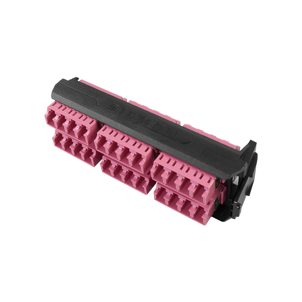 SIEMON LVA24-LCE-BC-A Panel FO LightVerse, con 24 Acopladores LC OM4.