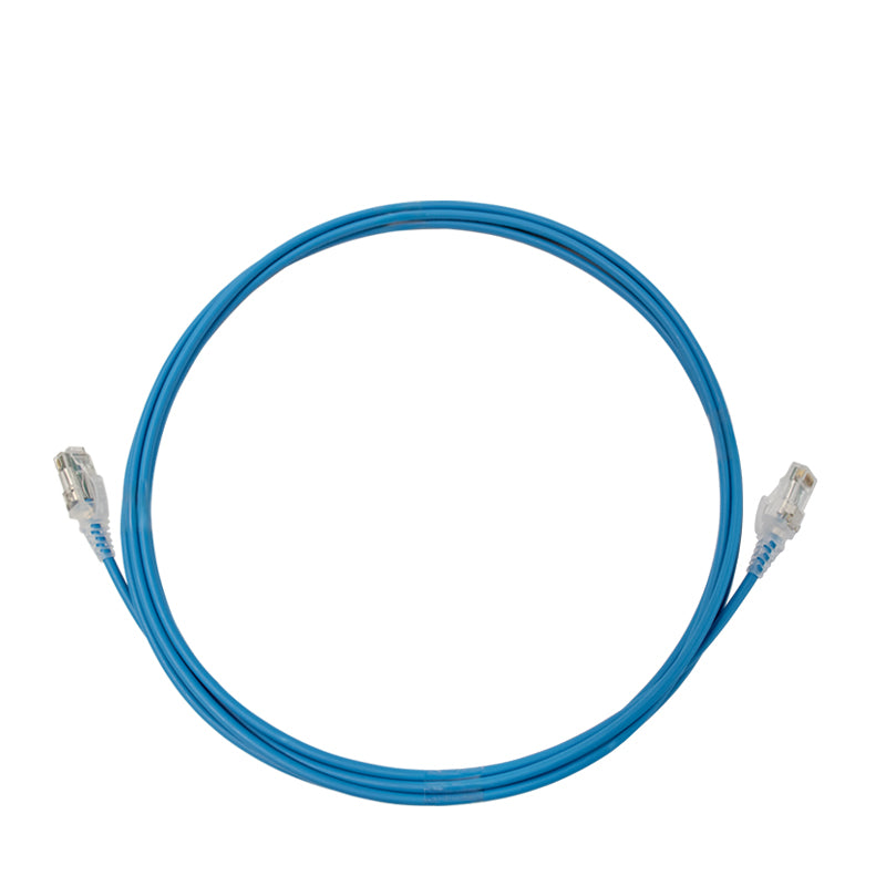 SIEMON MC6-07-06-28 Patch Cord UTP 28AWG RJ45 Cat6 LSZH 2.10m Azul SkinnyPatch® (Empaque Individual)