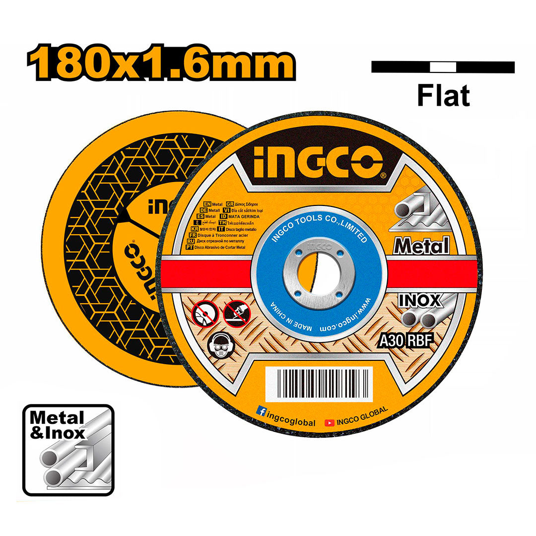 INGCO MCD161801 Disco de corte abrasivo para metal e inoxidable 7''