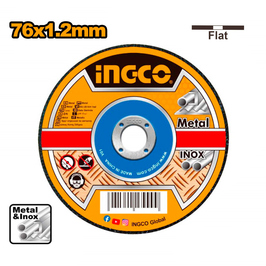 INGCO MCD30176 Disco de corte para metal abrasivo 100 piezas