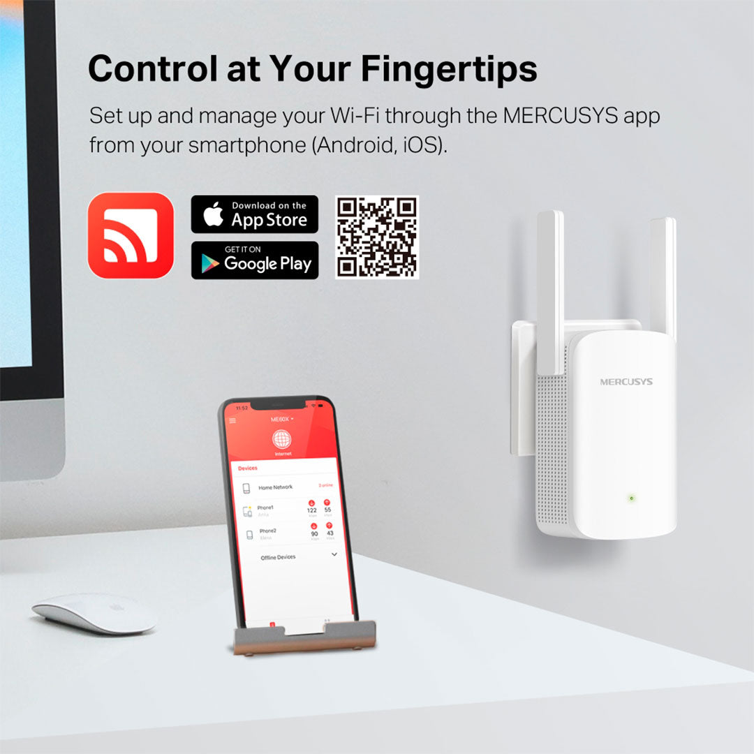 MERCUSYS ME60X Extensor de Rango WiFi 6 Doble Banda AX1500